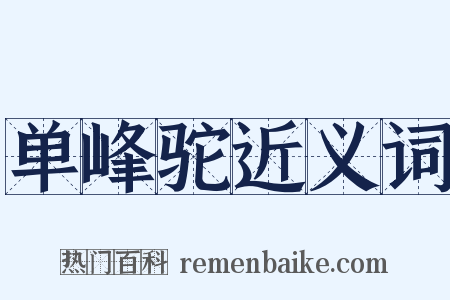 单峰驼近义词是什么意思的图片